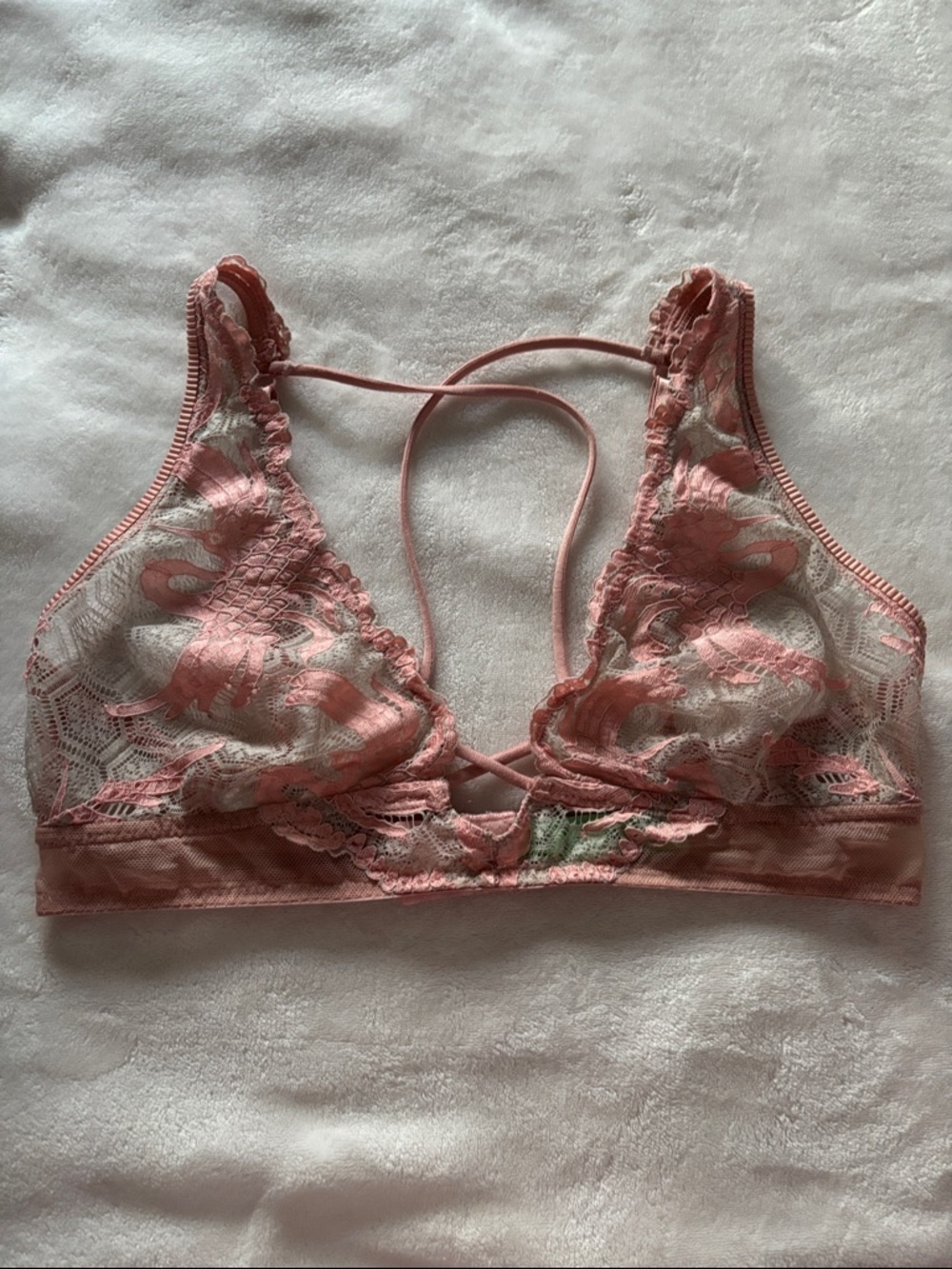Honeydew Intimates Lace Bralette in Rose Pink